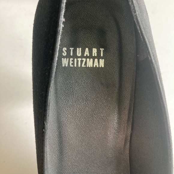 Stuart Weitzman Black Suede Genuine Leather Pumps size 10 - Picture 15 of 15